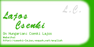 lajos csenki business card